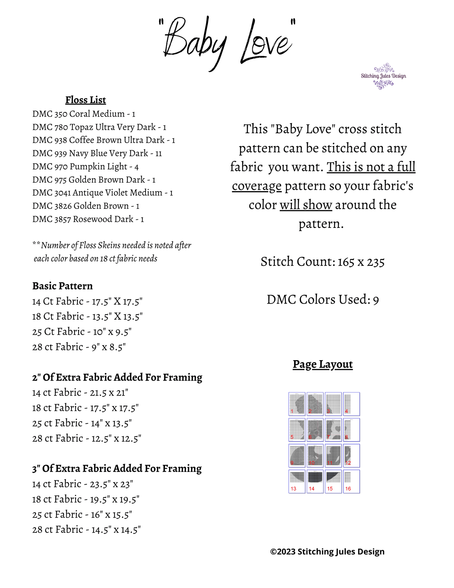 Stitching Jules Design Cross Stitch Pattern African American Cross Stitch Pattern | Mother's Day Cross Stitch Pattern | Instant PDF Download Pattern