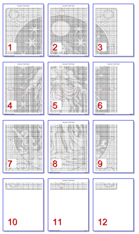 Stitching Jules Design Cross Stitch Pattern Aquarius Tarot Card Monochrome