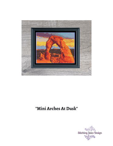 Stitching Jules Design Cross Stitch Pattern Arches National Park Cross Stitch Pattern | Utah Cross Stitch Pattern | Physical And Digital PDF Download Pattern Options