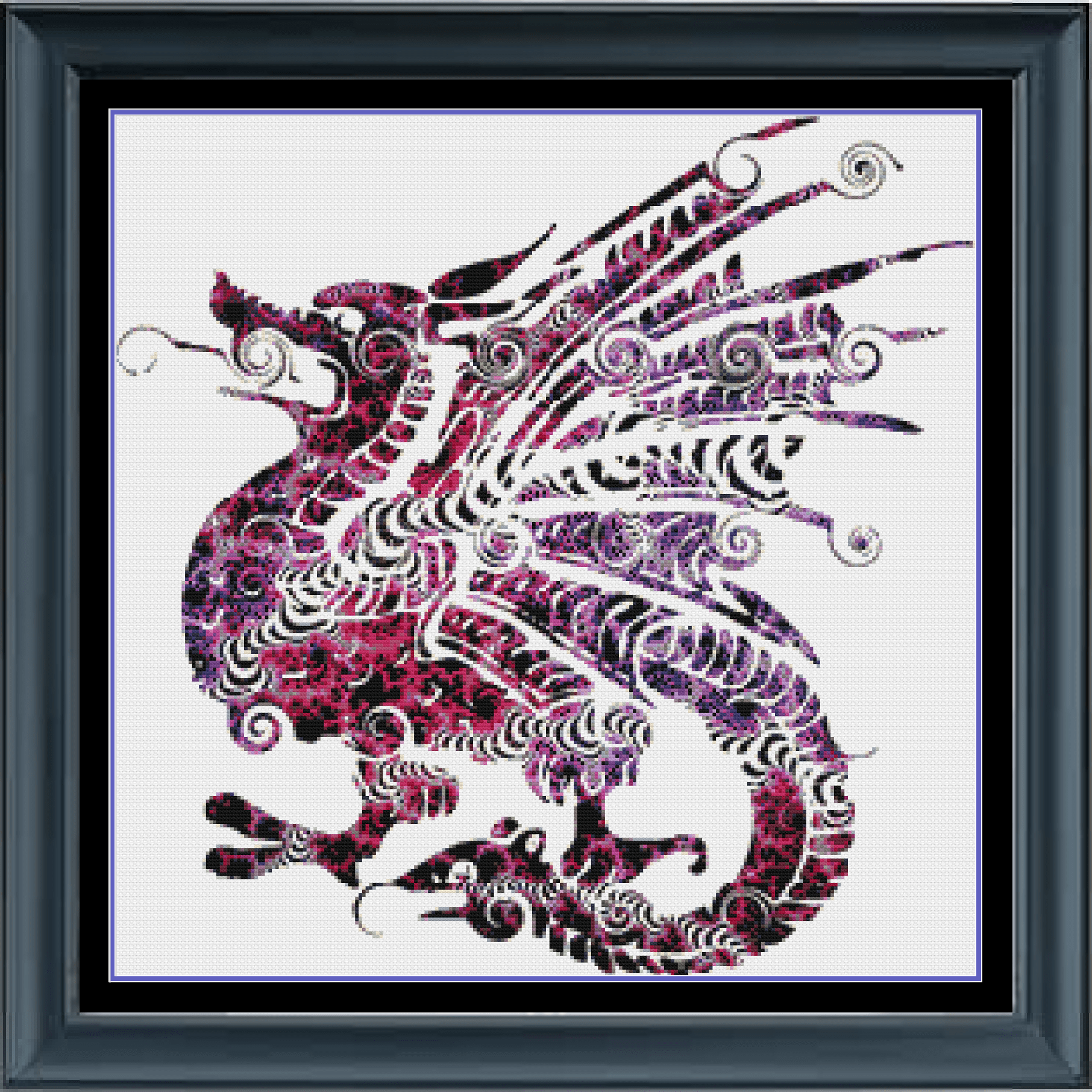 Stitching Jules Design Cross Stitch Pattern Asian Dragon Cross Stitch Pattern | Chinese Dragon Cross Stitch Pattern | Instant PDF Download