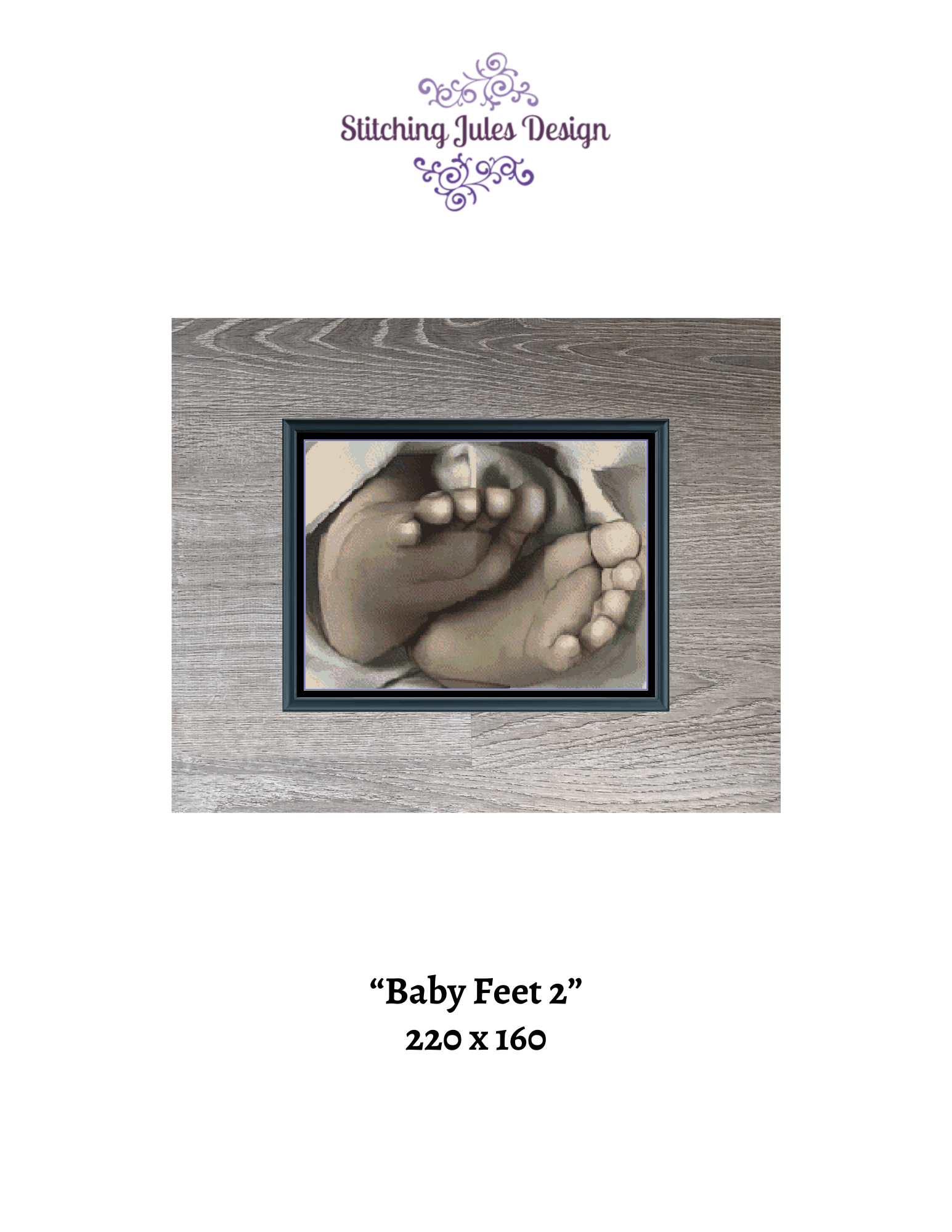 Stitching Jules Design Cross Stitch Pattern Baby Feet 2 African American Black Infant Mother Child Full Coverage Counted Cross Stitch Pattern Digital Download