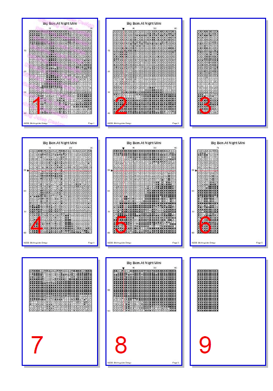 Stitching Jules Design Cross Stitch Pattern Big Ben At Night London Cross-Stitch Pattern Instant PDF Download