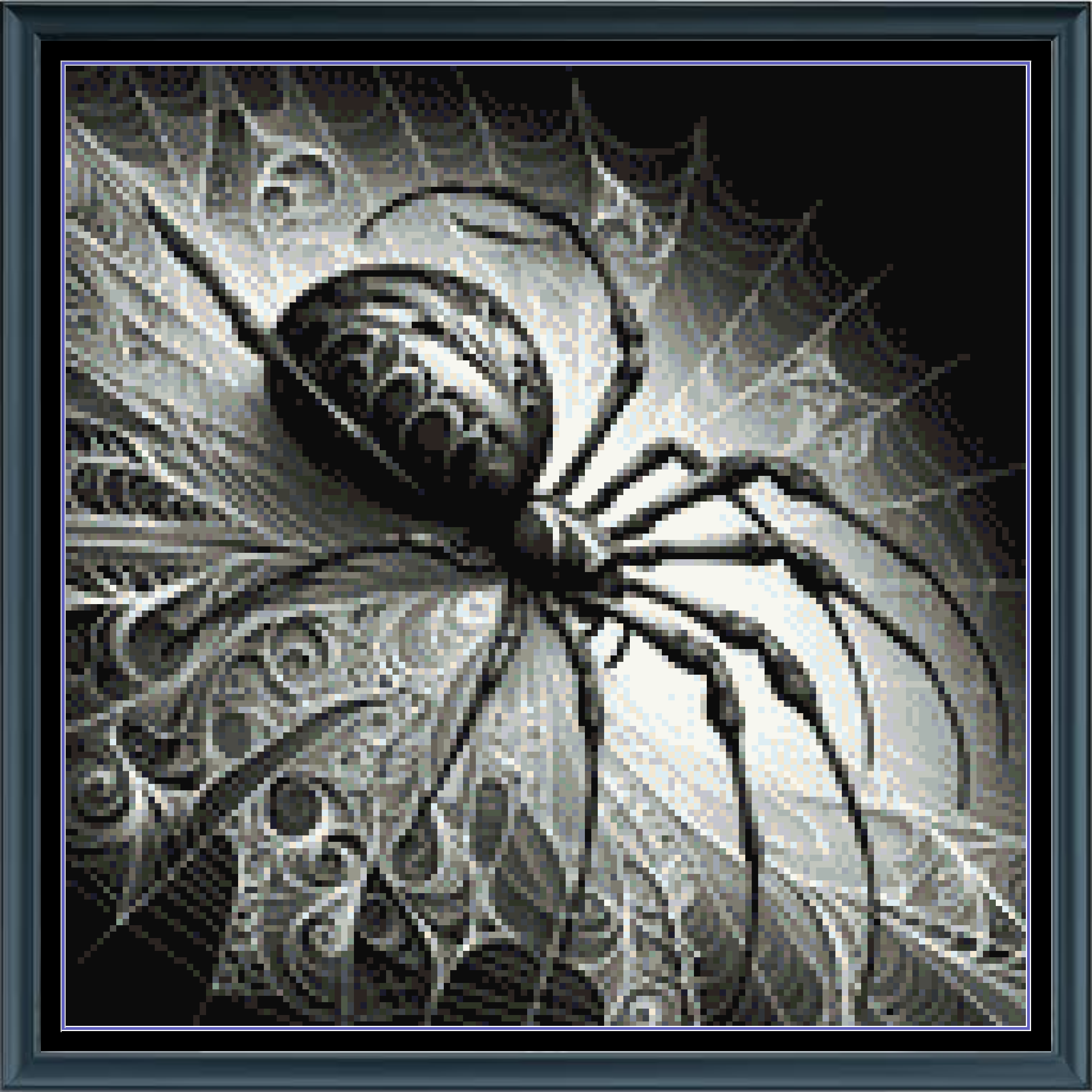 Stitching Jules Design Cross Stitch Pattern Black Widow Medium Scary Halloween Spider Full Coverage Counted Cross Stitch Pattern Digital Download