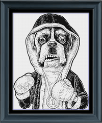 Thumbnail for Stitching Jules Design Cross Stitch Pattern Digital PDF Download - $10 Boxer Cross Stitch Pattern | Boxer Dog Cross Stitch Pattern | Blackwork | Instant PDF Download And Physical Pattern Options