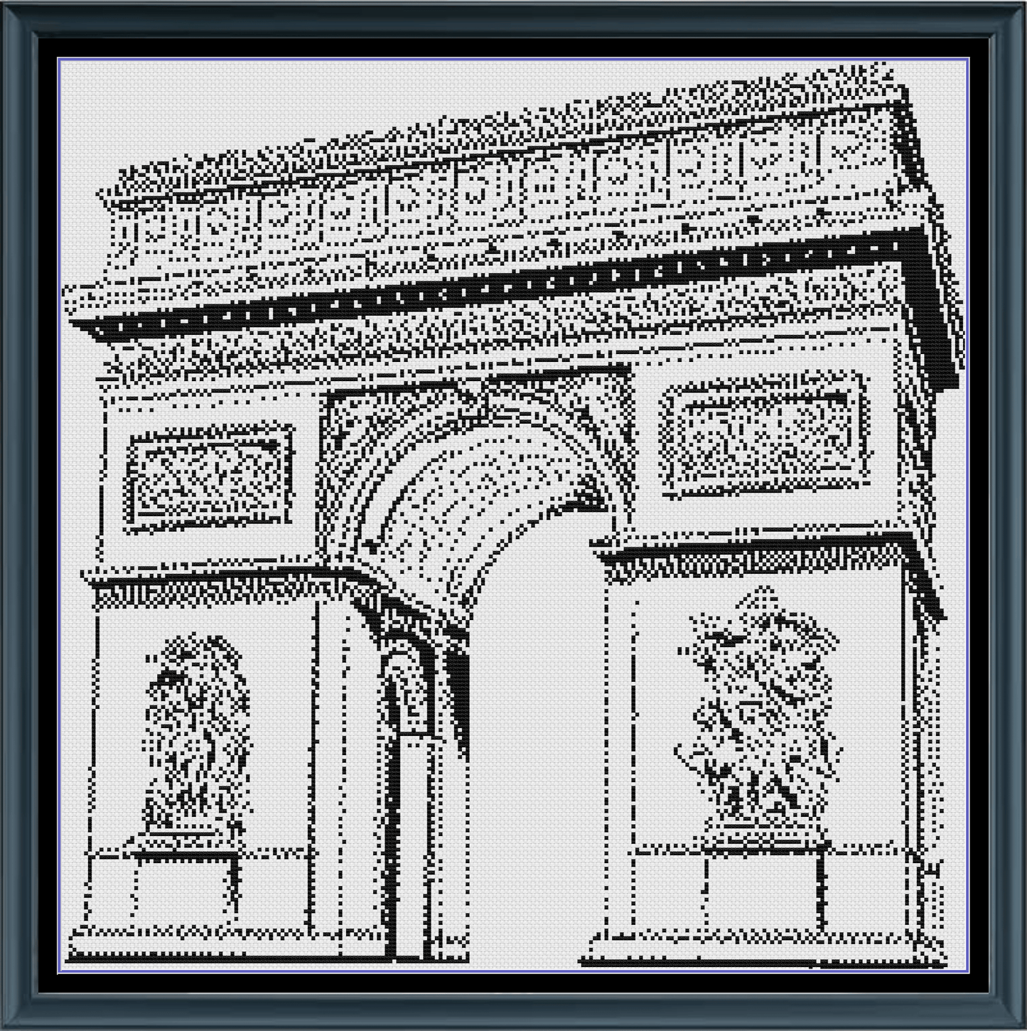 Stitching Jules Design Cross Stitch Pattern Champs-Elysees Monochrome