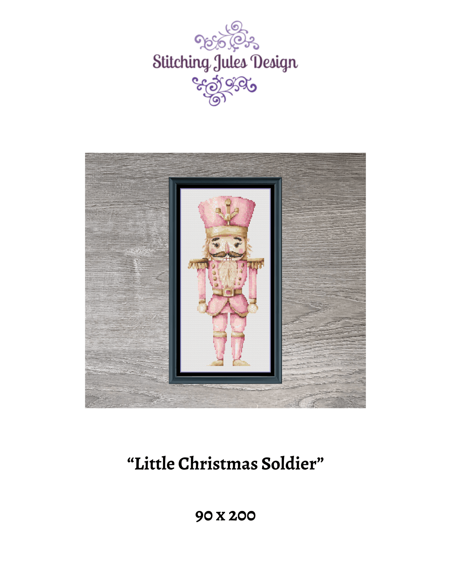 Stitching Jules Design Cross Stitch Pattern Christmas Soldier Nutcracker Counted Cross-Stitch Pattern (Digital Download)