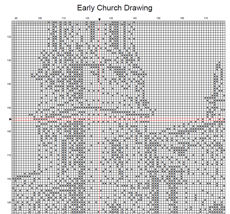 Stitching Jules Design Cross Stitch Pattern Church Cathedral Drawing Sketch Monochrome Counted Cross-Stitch Pattern (Digital Download)