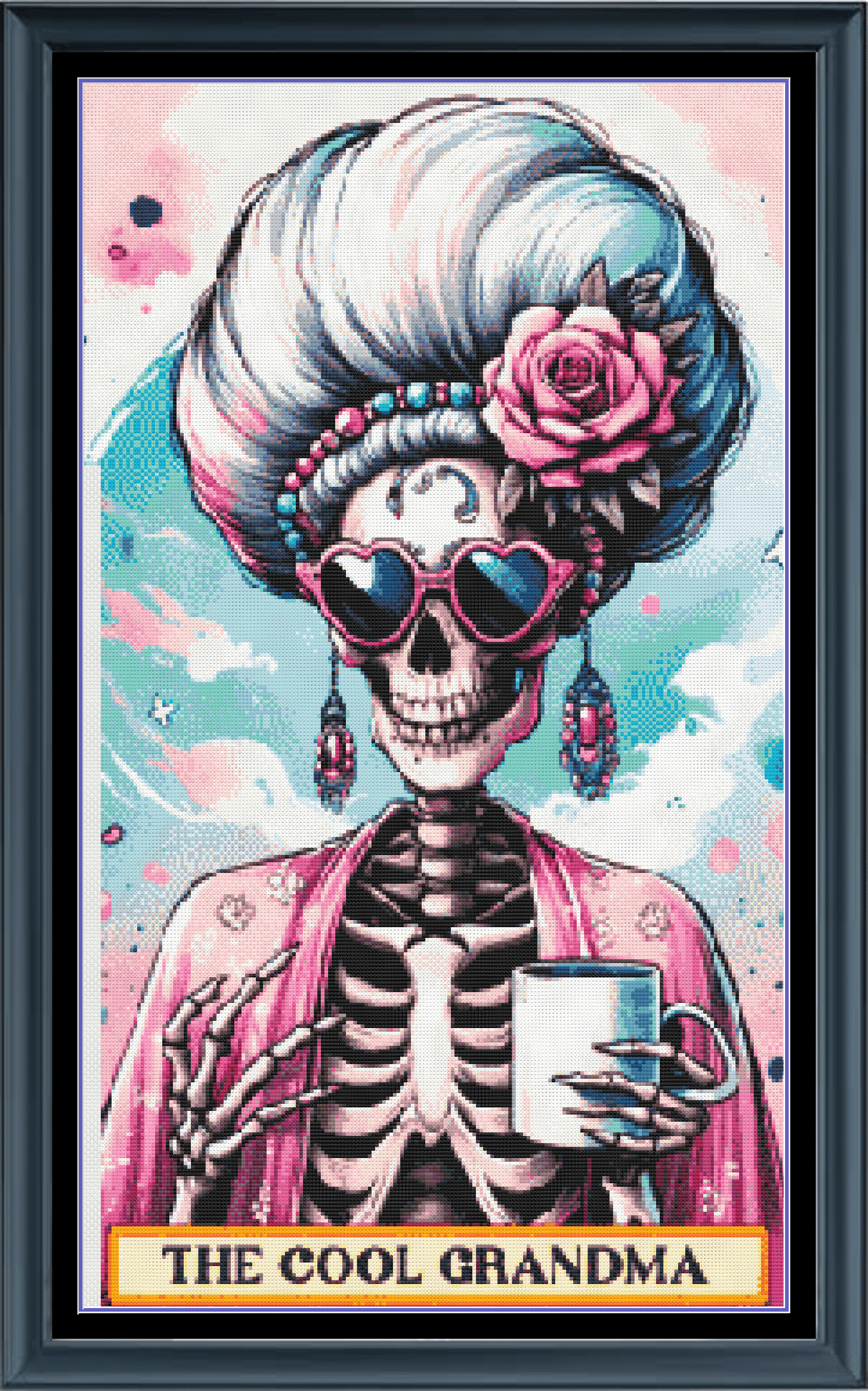 Stitching Jules Design Cross Stitch Pattern Cool Grandma Fun Full Coverage Counted Cross Stitch Pattern Digital Download