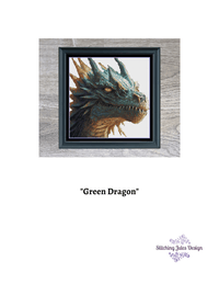Thumbnail for Stitching Jules Design Cross Stitch Pattern Dragon Cross Stitch Pattern | Fantasy Mythical Cross Stitch Pattern | Physical And Digital PDF Download Pattern Options