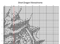 Thumbnail for Stitching Jules Design Cross Stitch Pattern Dragon Fantasy Cross-Stitch Pattern | Monochrome Blackwork | Instant Download PDF