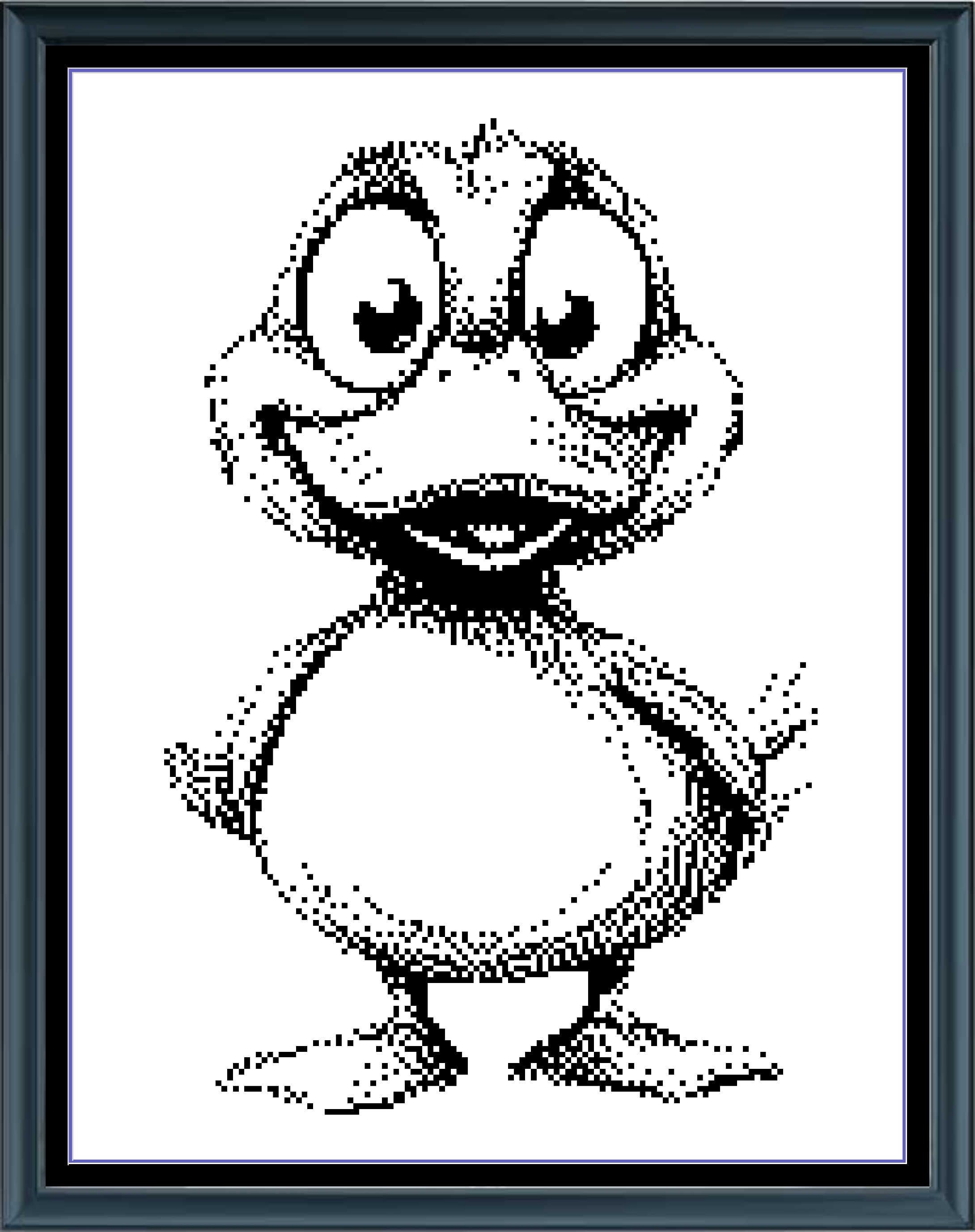 Stitching Jules Design Cross Stitch Pattern Duck Duckling Farm Animal Mini Monochrome Counted Cross-Stitch Pattern (Digital Download)