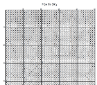 Thumbnail for Stitching Jules Design Cross Stitch Pattern Fox Sky Wildlife Stained Glass Colorful Full Coverage Counted Cross Stitch Pattern Digital Download