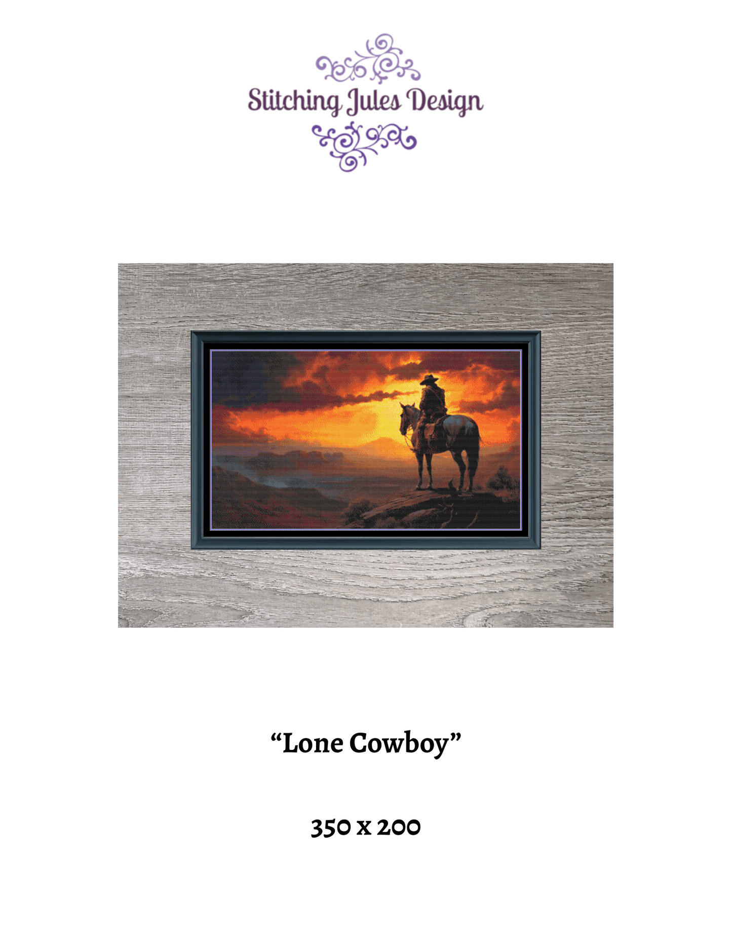 Stitching Jules Design Cross Stitch Pattern Full Moon Night Wolf Spirit Full Coverage Counted Cross Stitch Pattern (PDF Pattern)