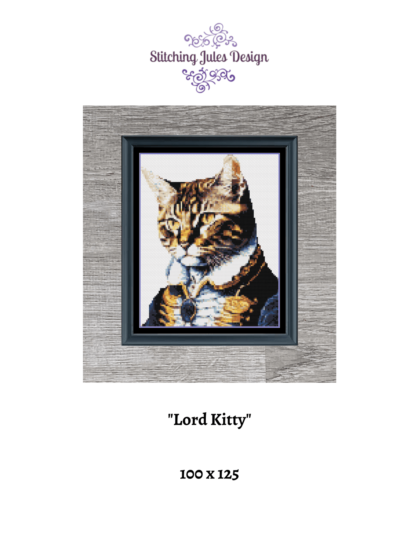 Stitching Jules Design Cross Stitch Pattern Funny Cat Animal Military Cross Stitch Pattern Instant Download PDF