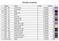 Thumbnail for Stitching Jules Design Cross Stitch Pattern Ghostly Guitarist Halloween Music Counted Cross Stitch Pattern | Instant Download PDF
