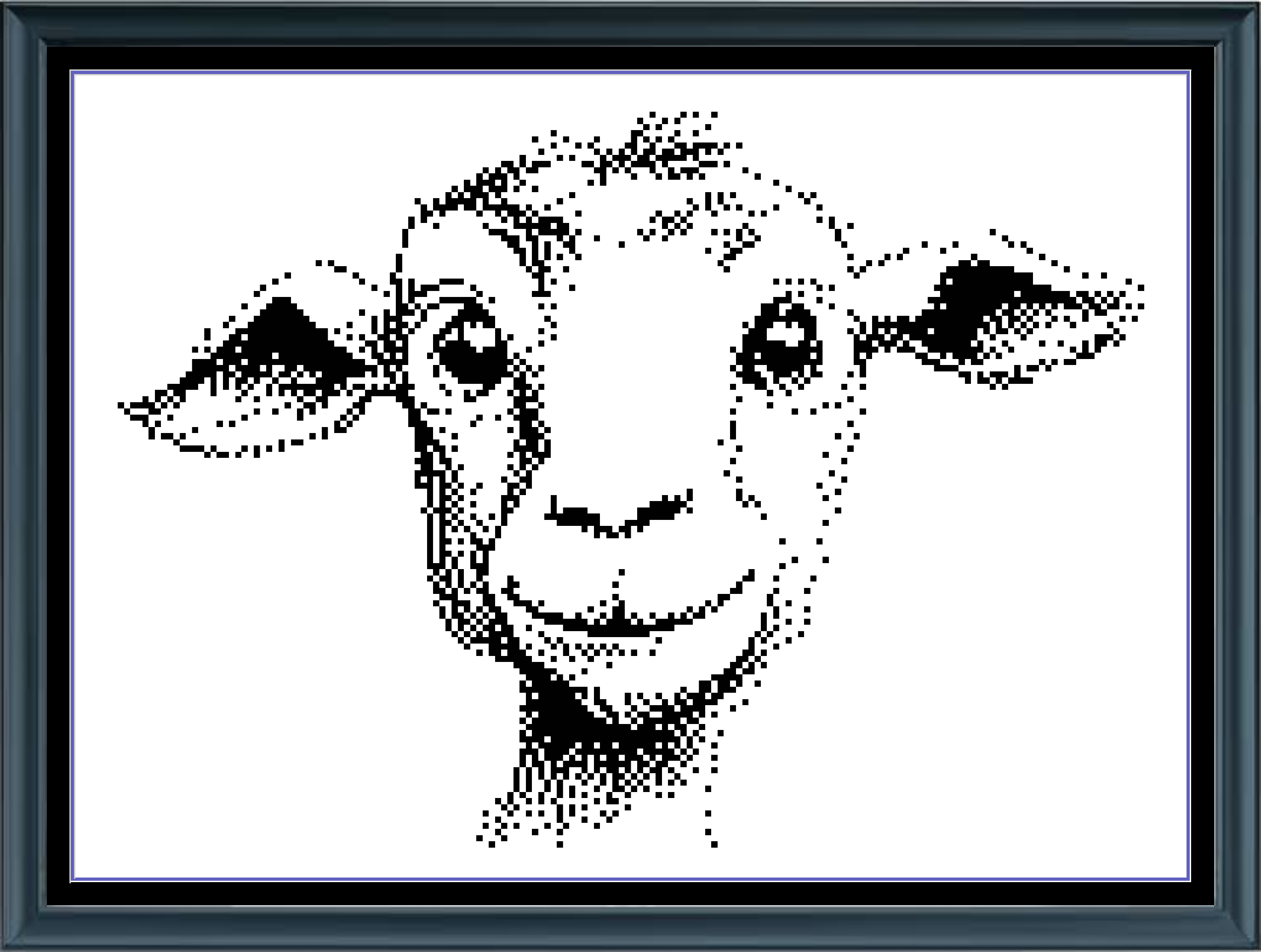 Stitching Jules Design Cross Stitch Pattern Goat Barnyard Animal Monochrome Counted Cross-Stitch Pattern (Digital Download)