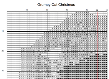 Stitching Jules Design Cross Stitch Pattern Grumpy Cat Christmas Cross Stitch Pattern Instant Download PDF