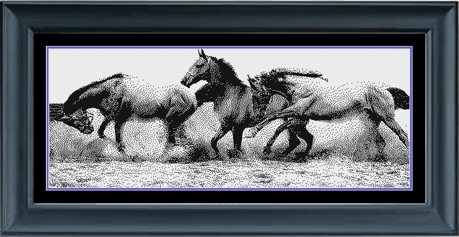 Stitching Jules Design Cross Stitch Pattern Horses Cross Stitch Pattern | Animal Cross Stitch Pattern | Blackwork | Digital PDF Download