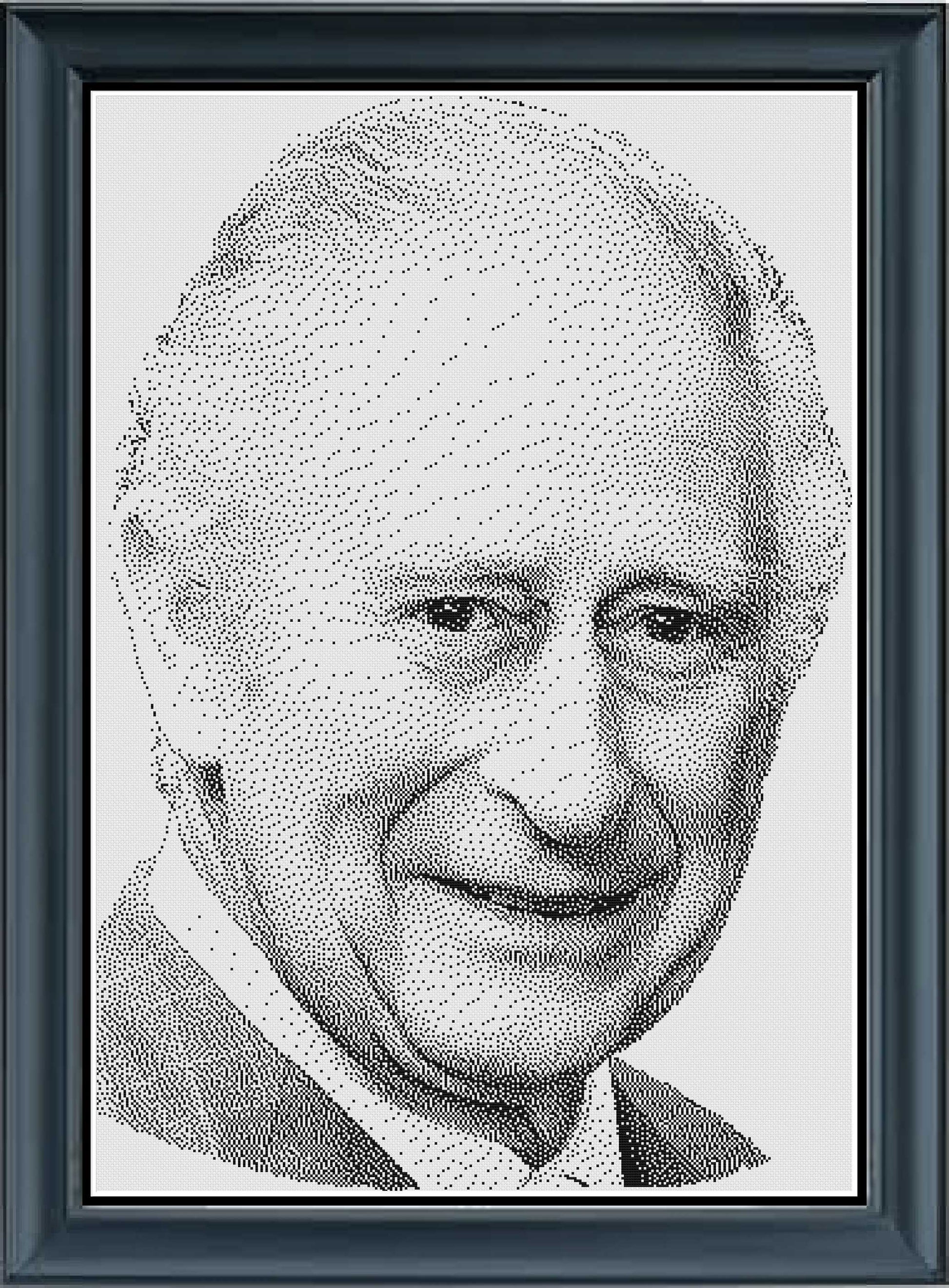 Stitching Jules Design Cross Stitch Pattern Digital PDF Download - $10 King Charles III Cross Stitch Pattern | Royalty Cross Stitch Pattern | Blackwork | Instant PDF Download And Physical Pattern Options