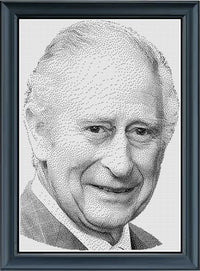 Thumbnail for Stitching Jules Design Cross Stitch Pattern Digital PDF Download - $10 King Charles III Cross Stitch Pattern | Royalty Cross Stitch Pattern | Blackwork | Instant PDF Download And Physical Pattern Options