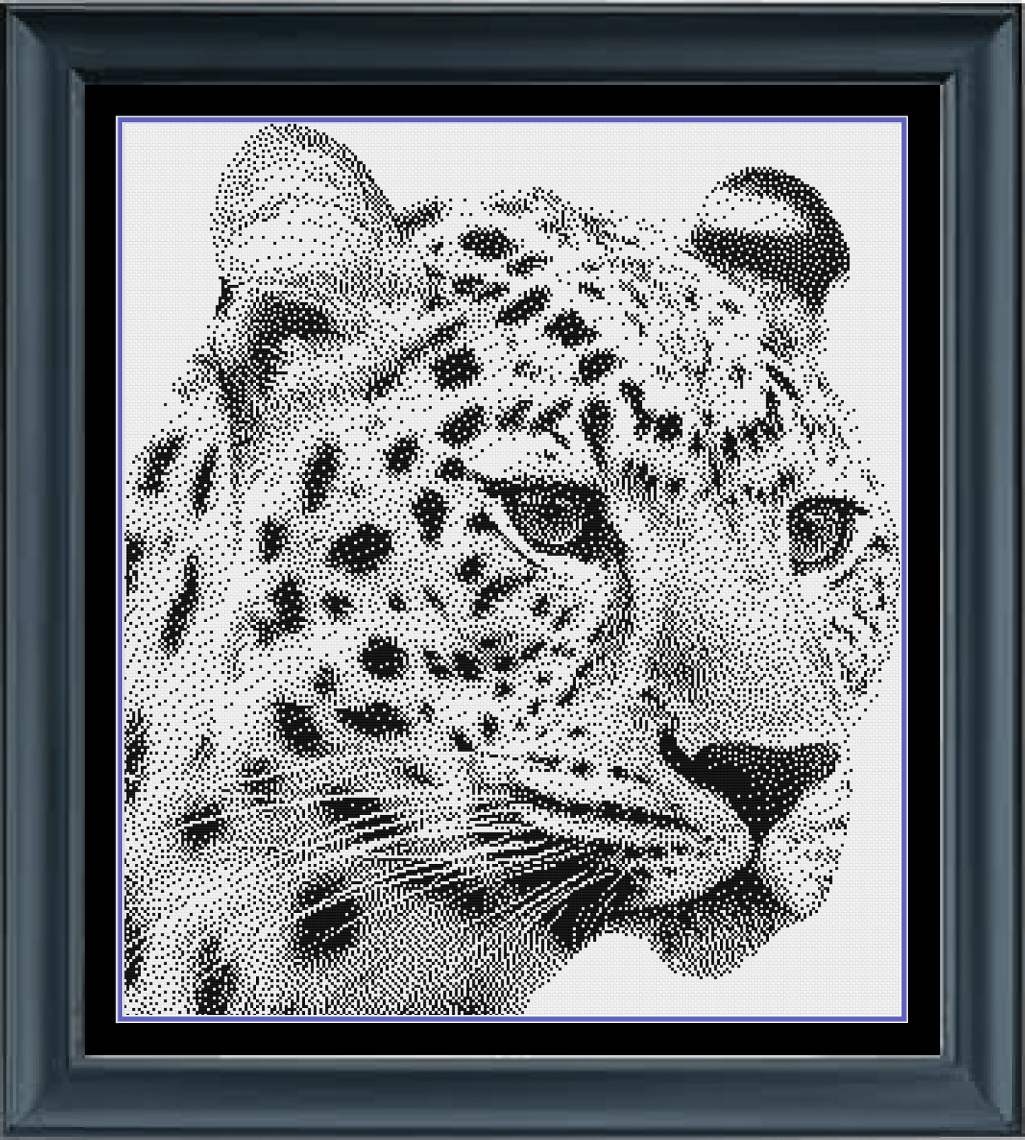 Stitching Jules Design Cross Stitch Pattern Instant PDF Download - $11 Leopard Cross Stitch Pattern | Animal Cross Stitch Pattern | Blackwork | Instant PDF Download