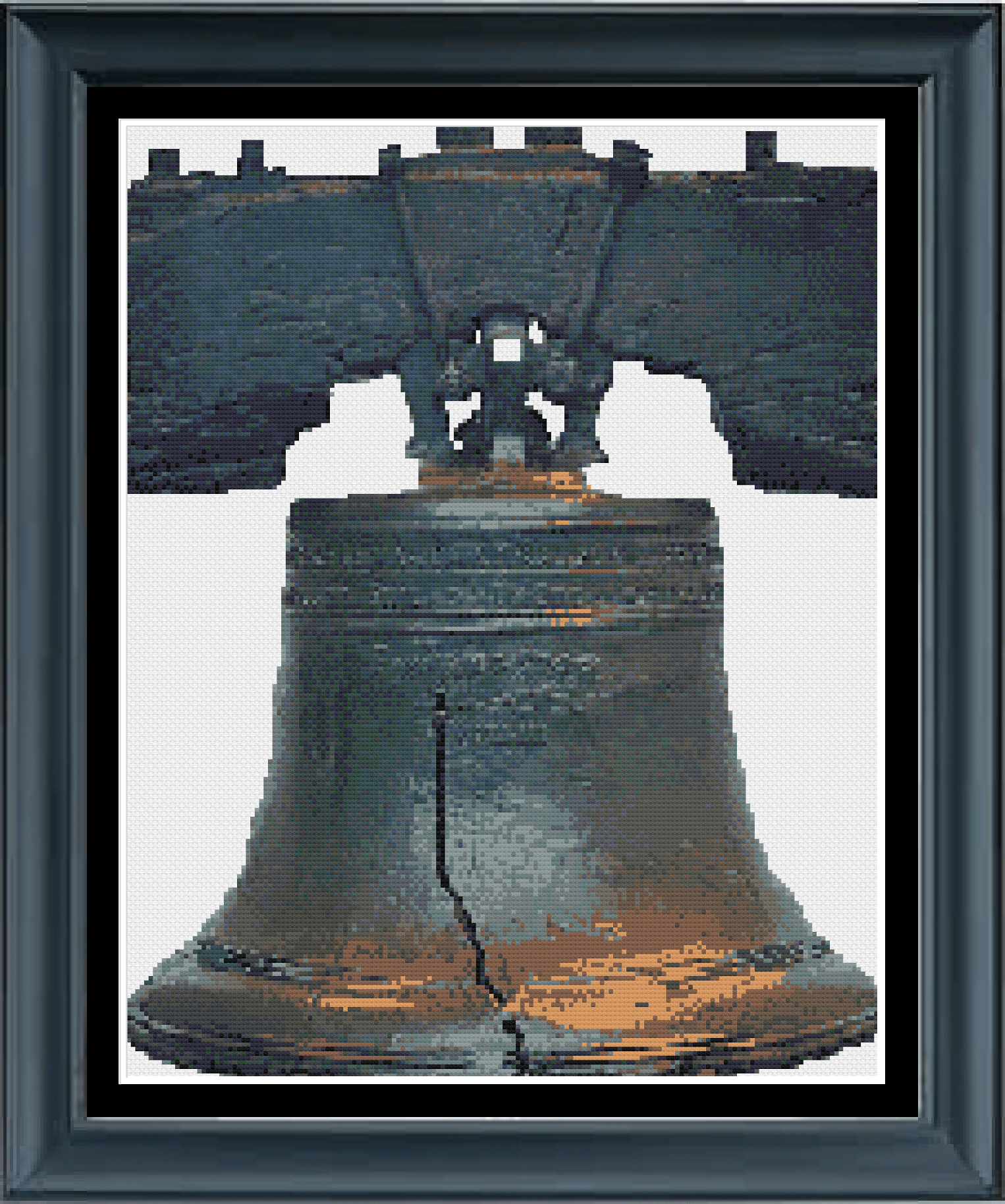 Stitching Jules Design Cross Stitch Pattern Liberty Bell Philadelphia Americana 1776 Cross Stitch Embroidery Needlepoint Pattern PDF Download - Ready For Pattern Keeper