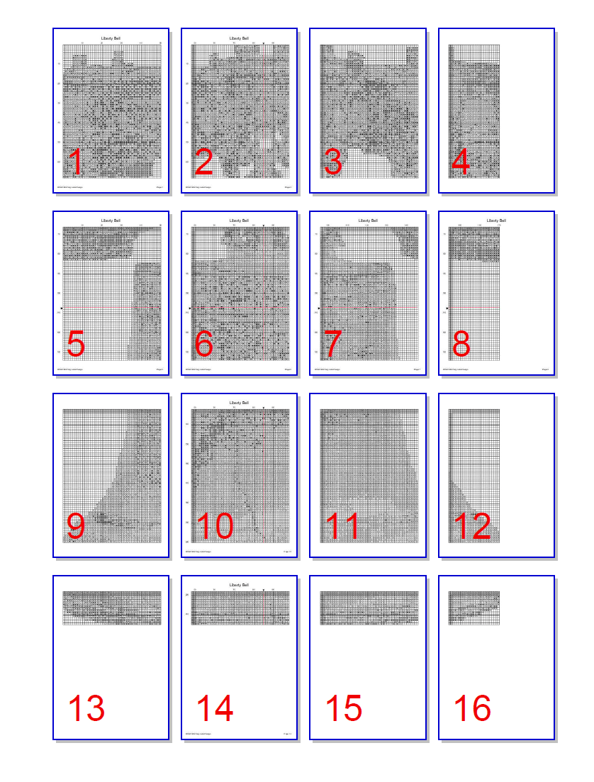 Stitching Jules Design Cross Stitch Pattern Liberty Bell Philadelphia Americana 1776 Cross Stitch Embroidery Needlepoint Pattern PDF Download - Ready For Pattern Keeper