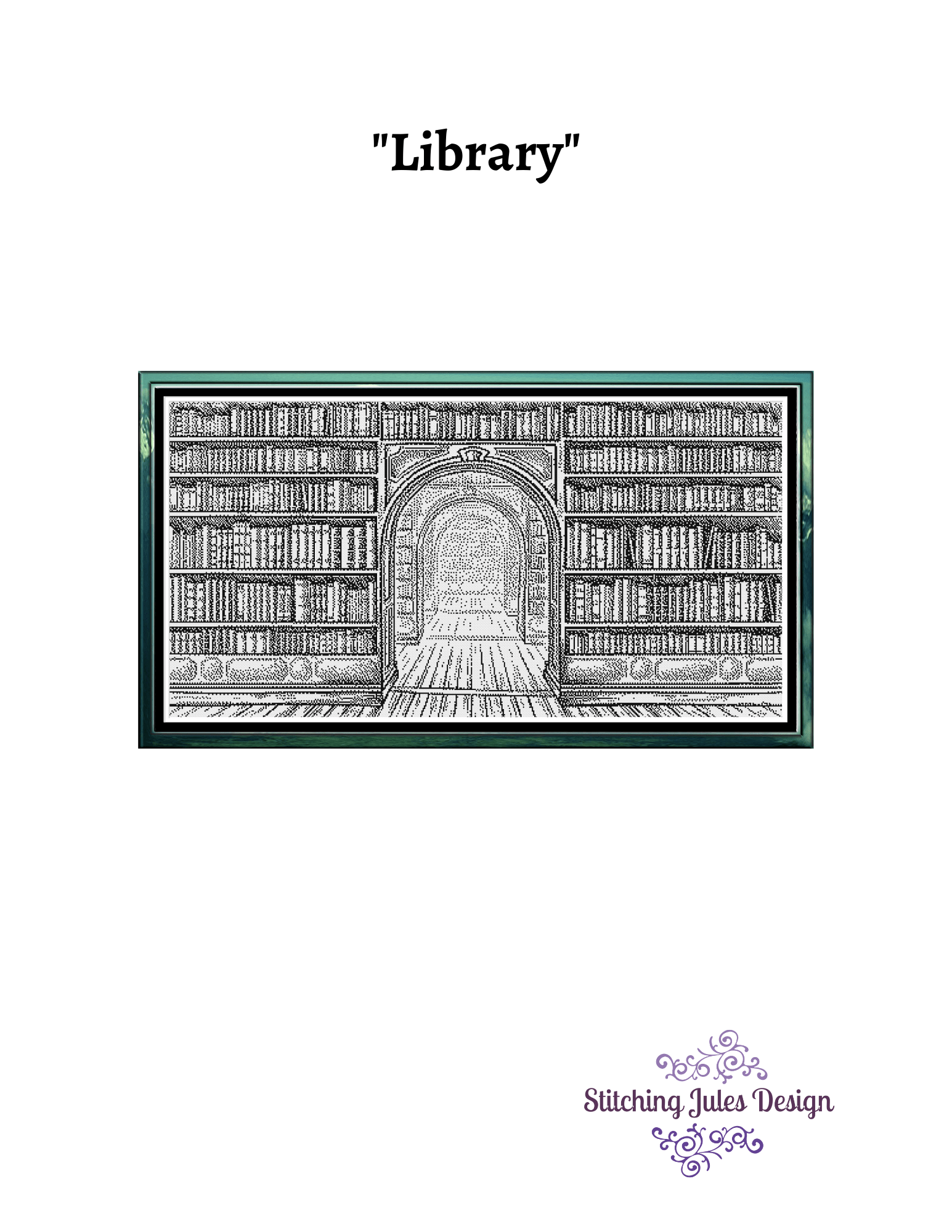 Stitching Jules Design Cross Stitch Pattern Library Cross Stitch Pattern | Books Cross Stitch Pattern | Physical And Digital PDF Download Pattern Options