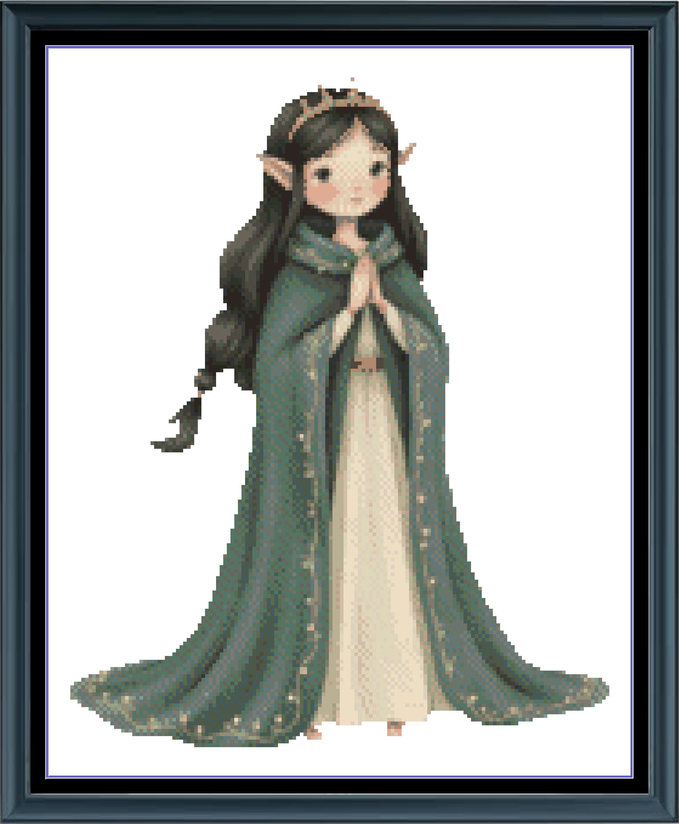 Stitching Jules Design Cross Stitch Pattern Maiden Elf Anime Cartoon Fantasy Mythical Counted Cross Stitch Pattern Digital Download
