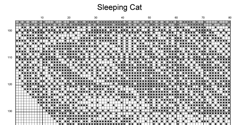 Stitching Jules Design Cross Stitch Pattern Medium Sleeping Cat Counted Cross-Stitch Pattern | Monochrome Cross Stitch | Instant Download PDF