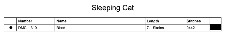 Stitching Jules Design Cross Stitch Pattern Medium Sleeping Cat Counted Cross-Stitch Pattern | Monochrome Cross Stitch | Instant Download PDF