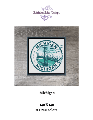 Stitching Jules Design Cross Stitch Pattern Michigan