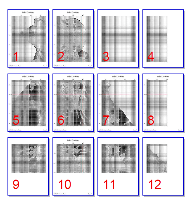 Stitching Jules Design Cross Stitch Pattern Mini Cowboy Cross Stitch Pattern Instant PDF Download