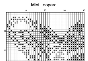 Stitching Jules Design Cross Stitch Pattern Mini Monochrome Leopard Counted Cross-Stitch Pattern | Instant Download PDF