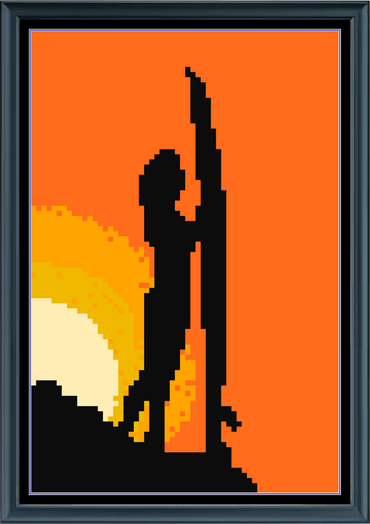 Stitching Jules Design Cross Stitch Pattern Mini Surfer Girl Surfing Woman Hawaii Surfboard Counted Cross Stitch Pattern Digital Download