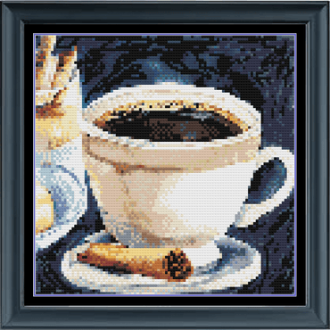 Stitching Jules Design Cross Stitch Pattern Miniature Pattern - Cup Of Coffee Cross Stitch Embroidery Needlepoint Pattern PDF Download