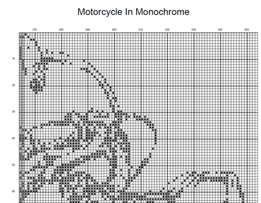 Stitching Jules Design Cross Stitch Pattern Motorcycle Cross Stitch Pattern | Blackwork Cross Stitch Pattern | Physical And Digital Pattern Options