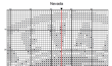 Stitching Jules Design Cross Stitch Pattern Nevada Las Vegas US State Counted Cross Stitch Pattern | Instant Download PDF