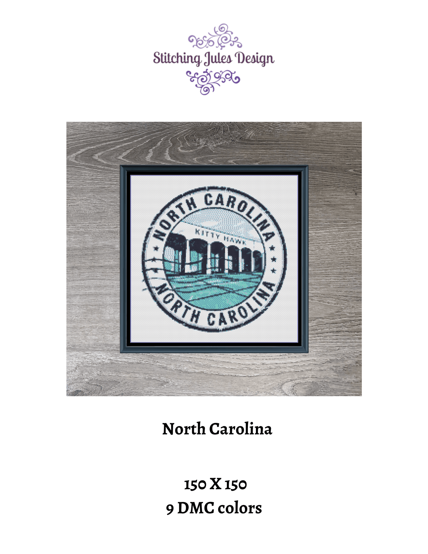 Stitching Jules Design Cross Stitch Pattern North Carolina