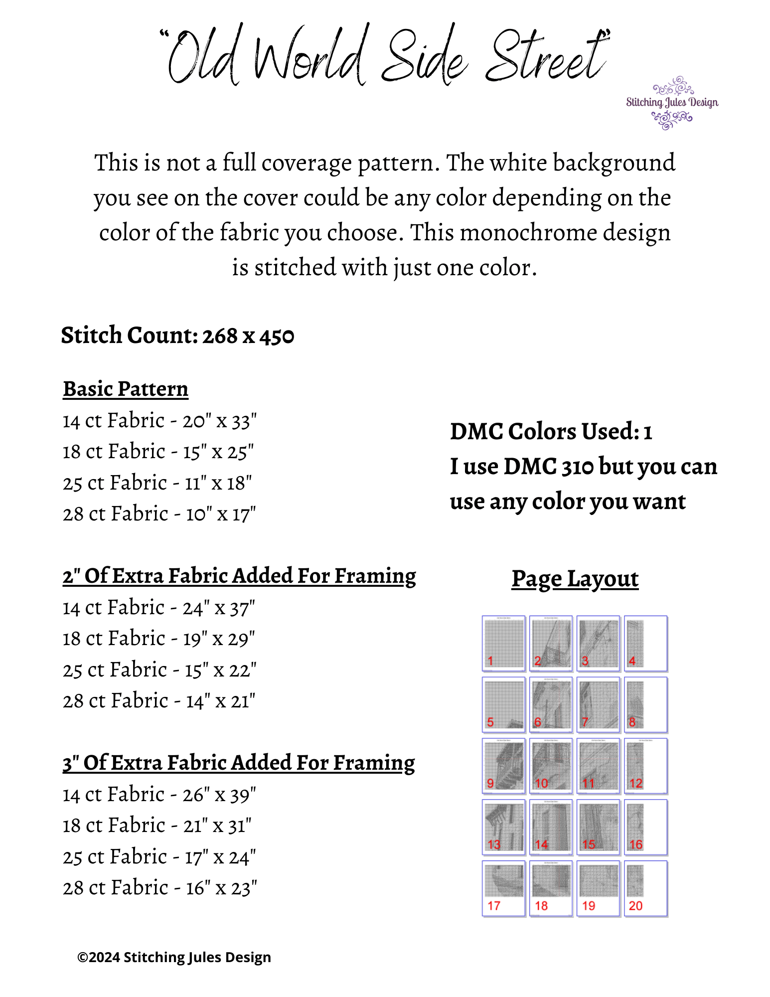 Stitching Jules Design Cross Stitch Pattern Old World Street Counted Cross Stitch Pattern | European City | Monochrome | Instant Download PDF
