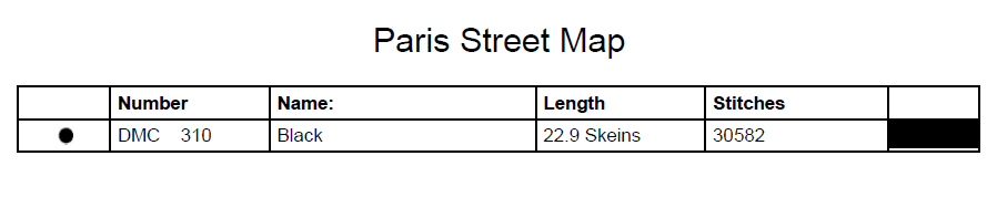 Stitching Jules Design Cross Stitch Pattern Paris Street Map Cross-Stitch Pattern | City Map Cross-Stitch Pattern | Monochrome | Blackwork | Instant PDF Download