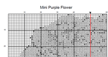 Stitching Jules Design Cross Stitch Pattern Purple Flower Mini Cross Stitch Pattern | Smaller Cross Stitch Pattern | Physical And PDF Download Pattern Option