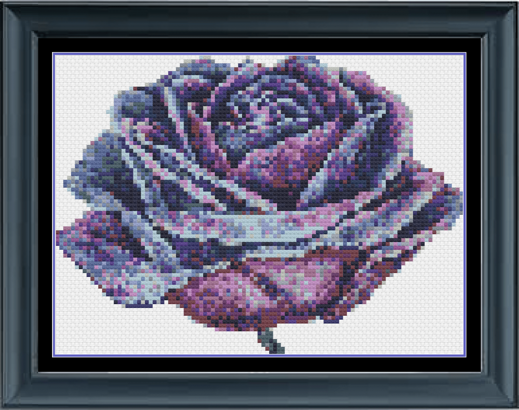 Stitching Jules Design Cross Stitch Pattern Physical Product - $8.50 Purple Flower Mini Cross Stitch Pattern | Smaller Cross Stitch Pattern | Physical And PDF Download Pattern Option