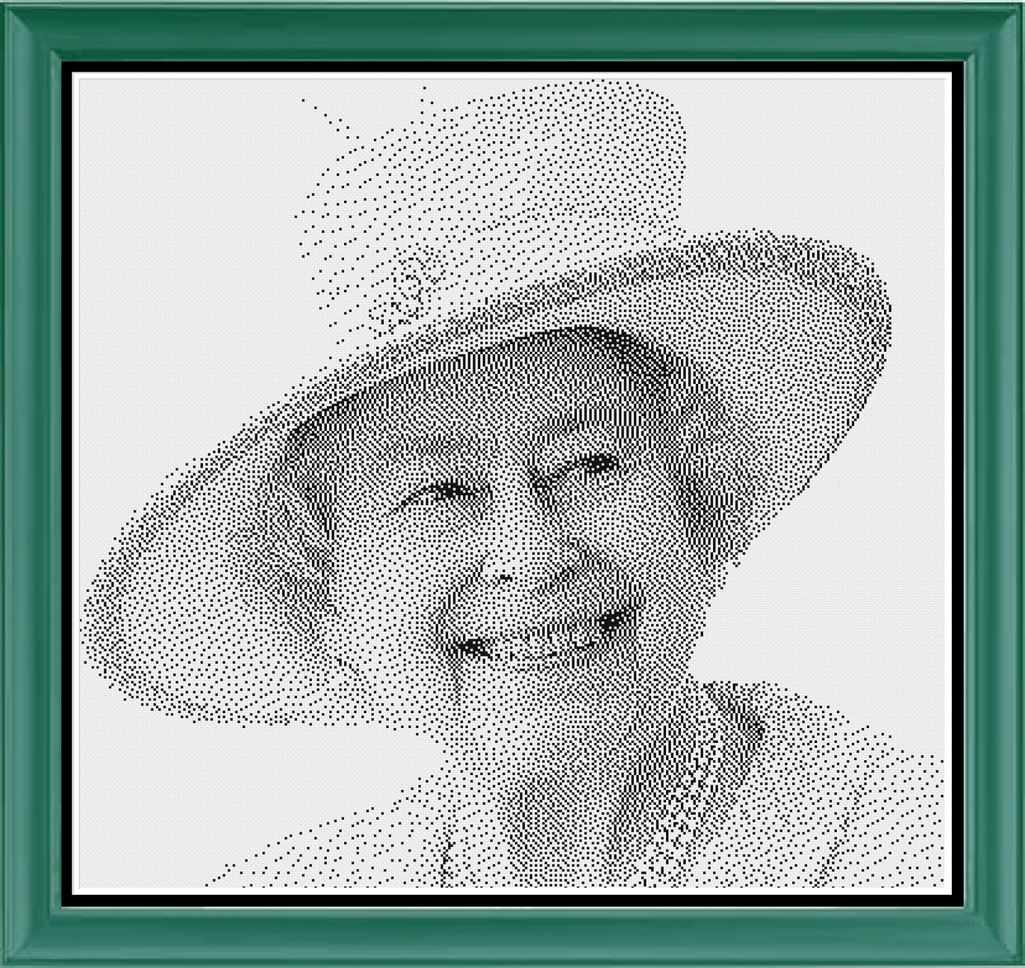 Stitching Jules Design Cross Stitch Pattern Queen Elizabeth Royalty UK London Icon Monochrome Cross Stitch Embroidery Needlepoint Pattern PDF Download