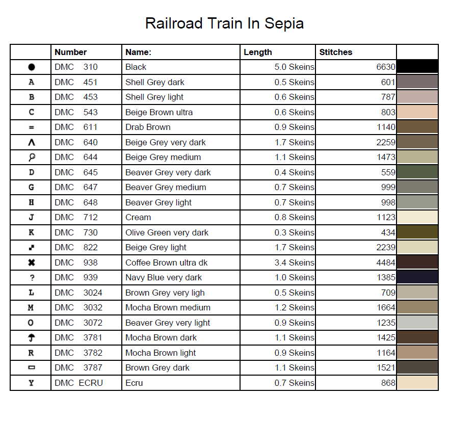 Stitching Jules Design Cross Stitch Pattern Railroad Train Cross Stitch Pattern | Sepia Cross Stitch Pattern | Digital PDF Download And Physical Pattern Options