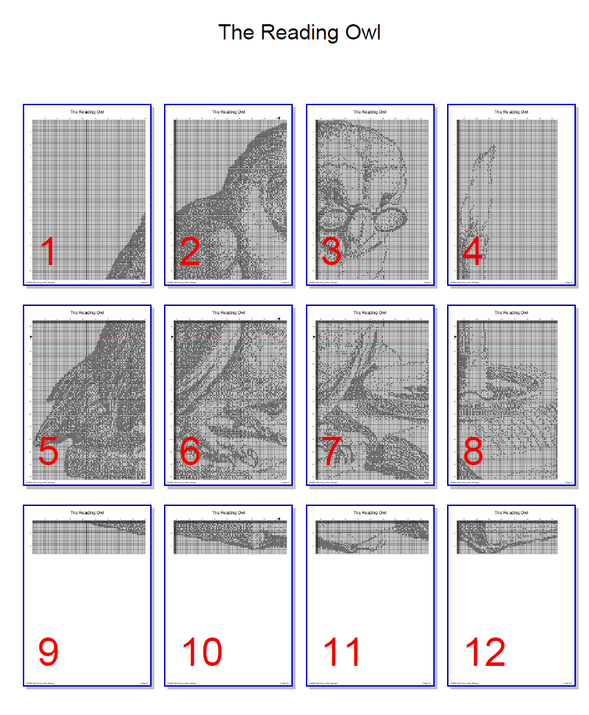 Stitching Jules Design Cross Stitch Pattern Reading Owl Cross Stitch Pattern | Book Cross Stitch Pattern | Blackwork | Instant PDF Download And Physical Pattern Options