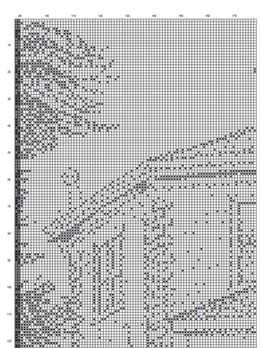 Stitching Jules Design Cross Stitch Pattern Round House Monochrome Cross Stitch Pattern