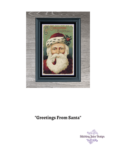 Stitching Jules Design Cross Stitch Pattern Santa Claus Christmas Kris Kringle Holiday Cross Stitch Embroidery Needlepoint Pattern Instant PDF Download Pattern Keeper Ready