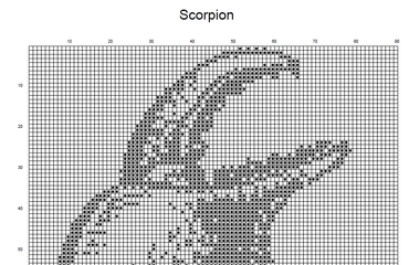Stitching Jules Design Cross Stitch Pattern Scorpion Monochrome Blackwork Cross Stitch Pattern | Instant PDF Download And Physical Pattern Options