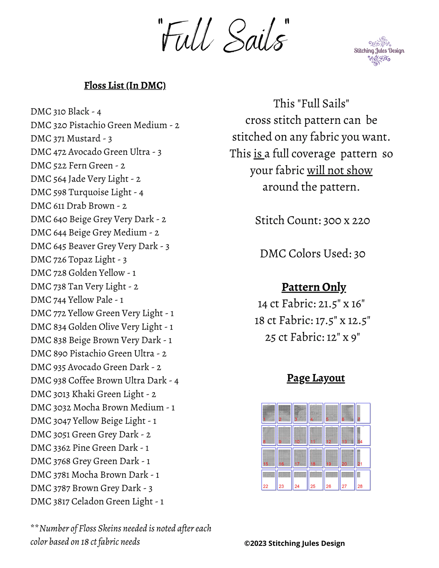 Stitching Jules Design Cross Stitch Pattern Ship Cross Stitch Pattern | Pirate Ship Cross Stitch Pattern | Physical And Digital PDF Download Pattern Options